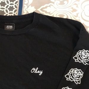 Mens long sleeve Tshirt black